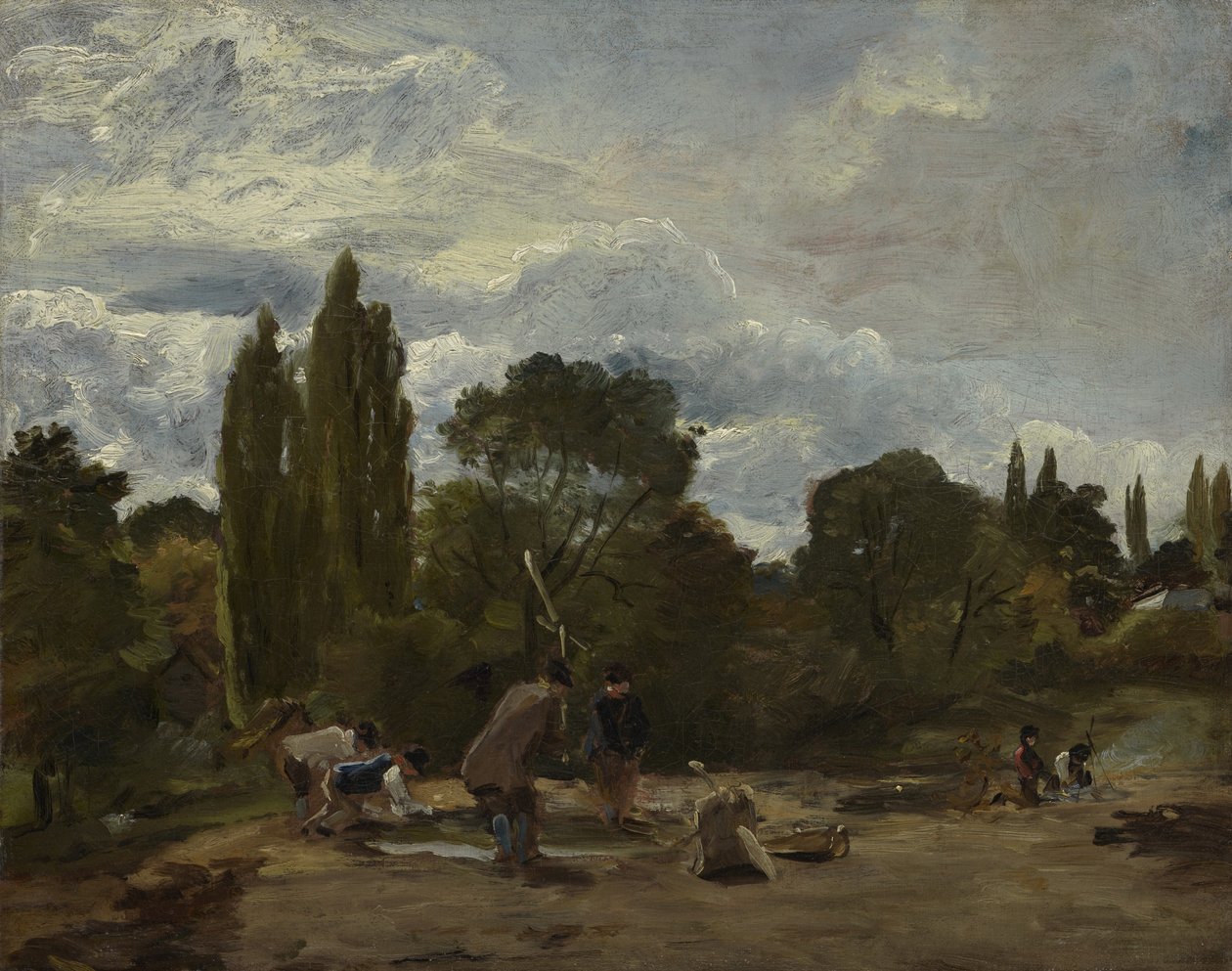 Rübenköpfe dreschen, East Bergholt von John Constable