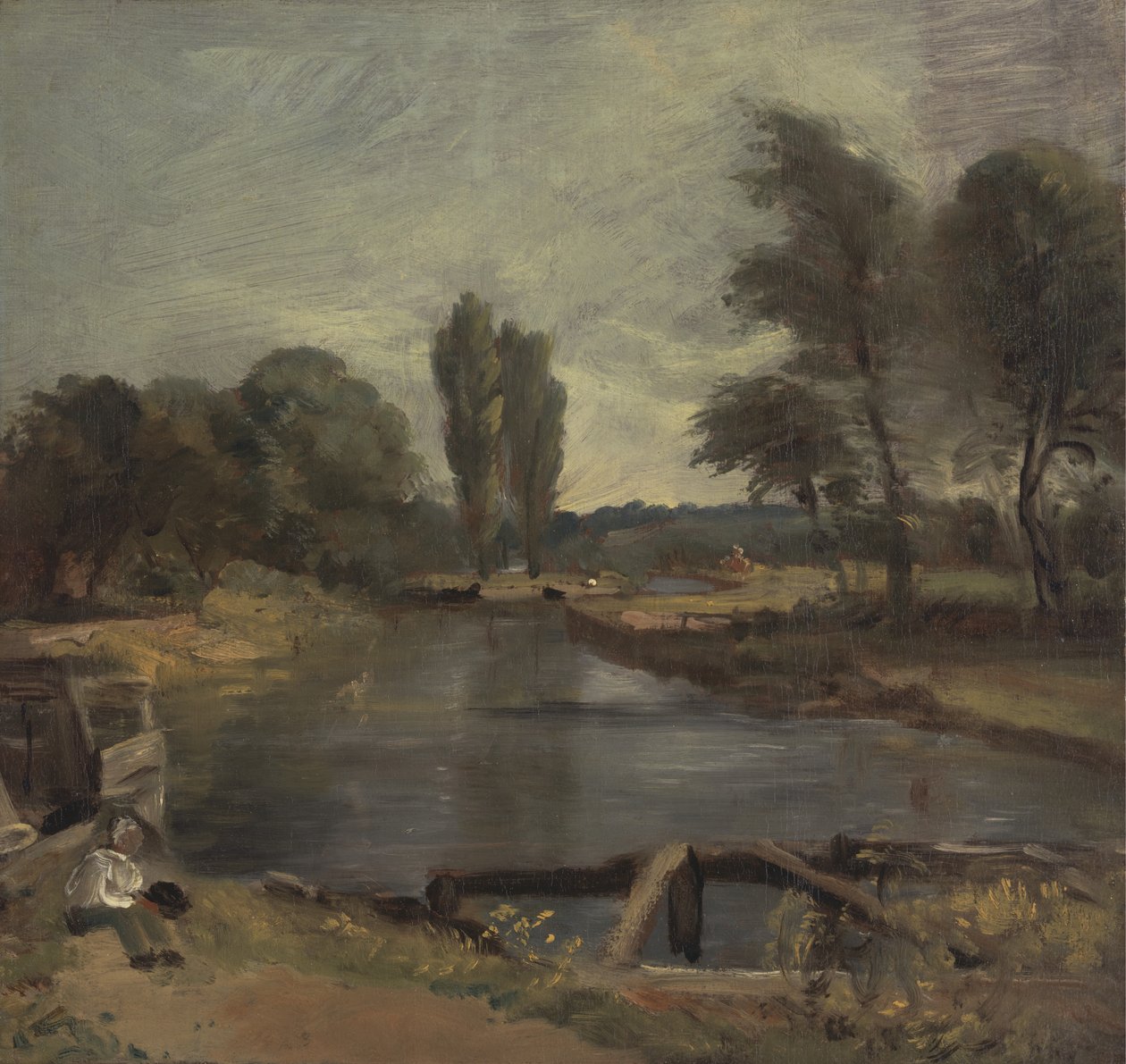 Flatford Lock, zwischen 1810 und 1811 von John Constable