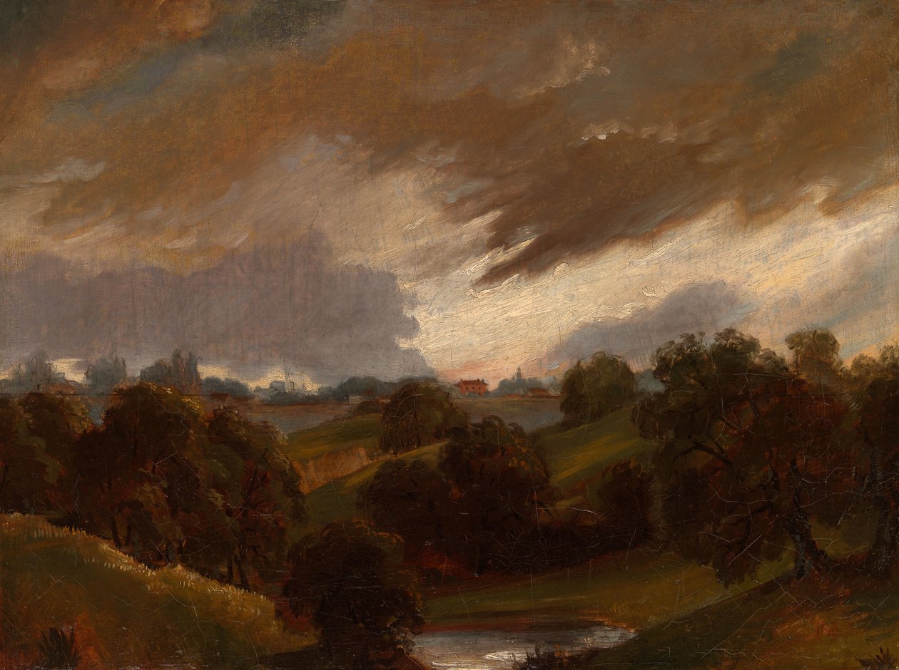 Hampstead, stürmischer Himmel von John Constable