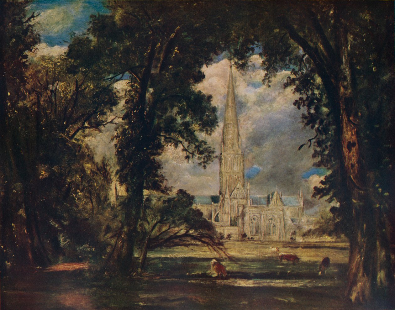 Kathedrale von Salisbury, um 1823 von John Constable