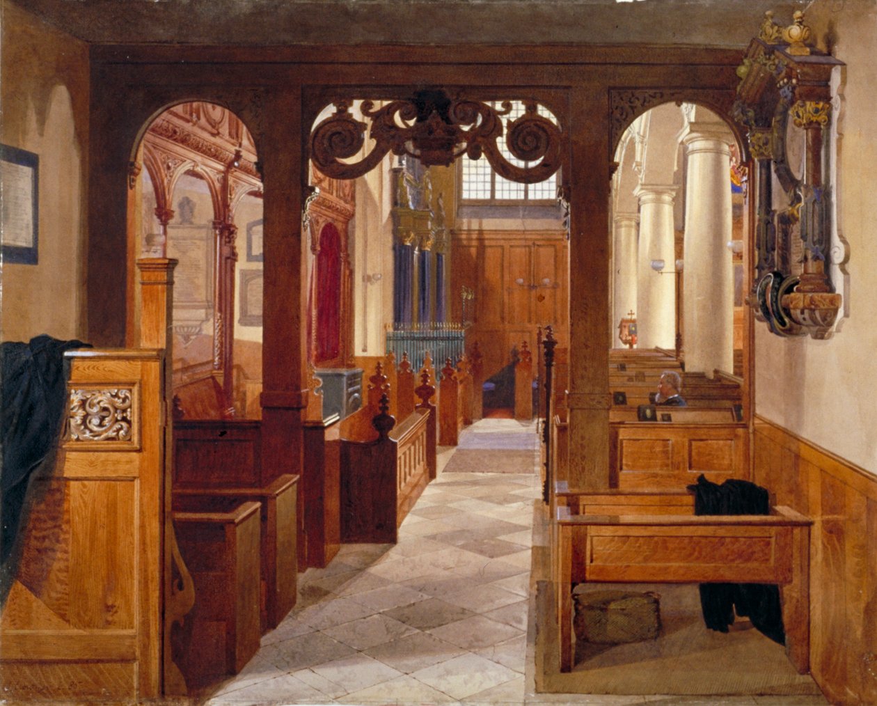 Innenraum der Charterhouse-Kapelle, London von John Crowther