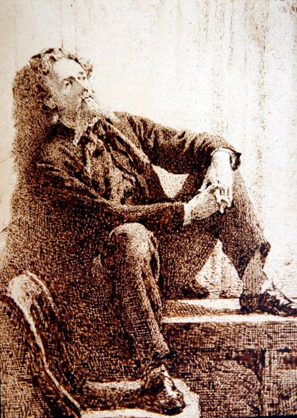 Porträt von Charles Keene von John Dawson Watson