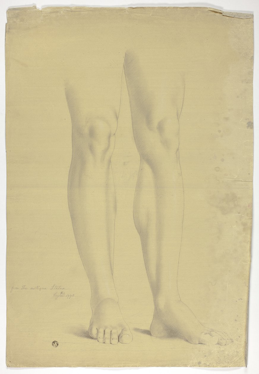 Beine nach antiker Statue einer stehenden Figur von John Downman
