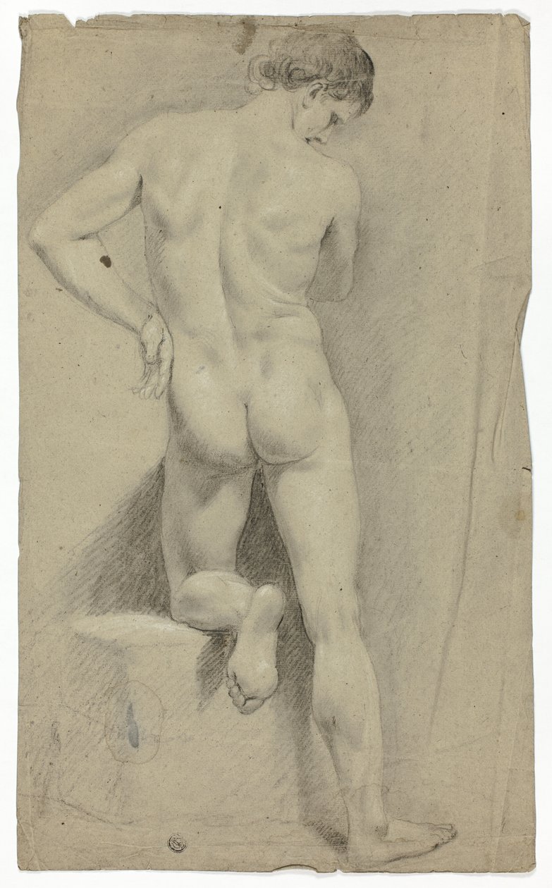 Stehender Akt von hinten von John Downman