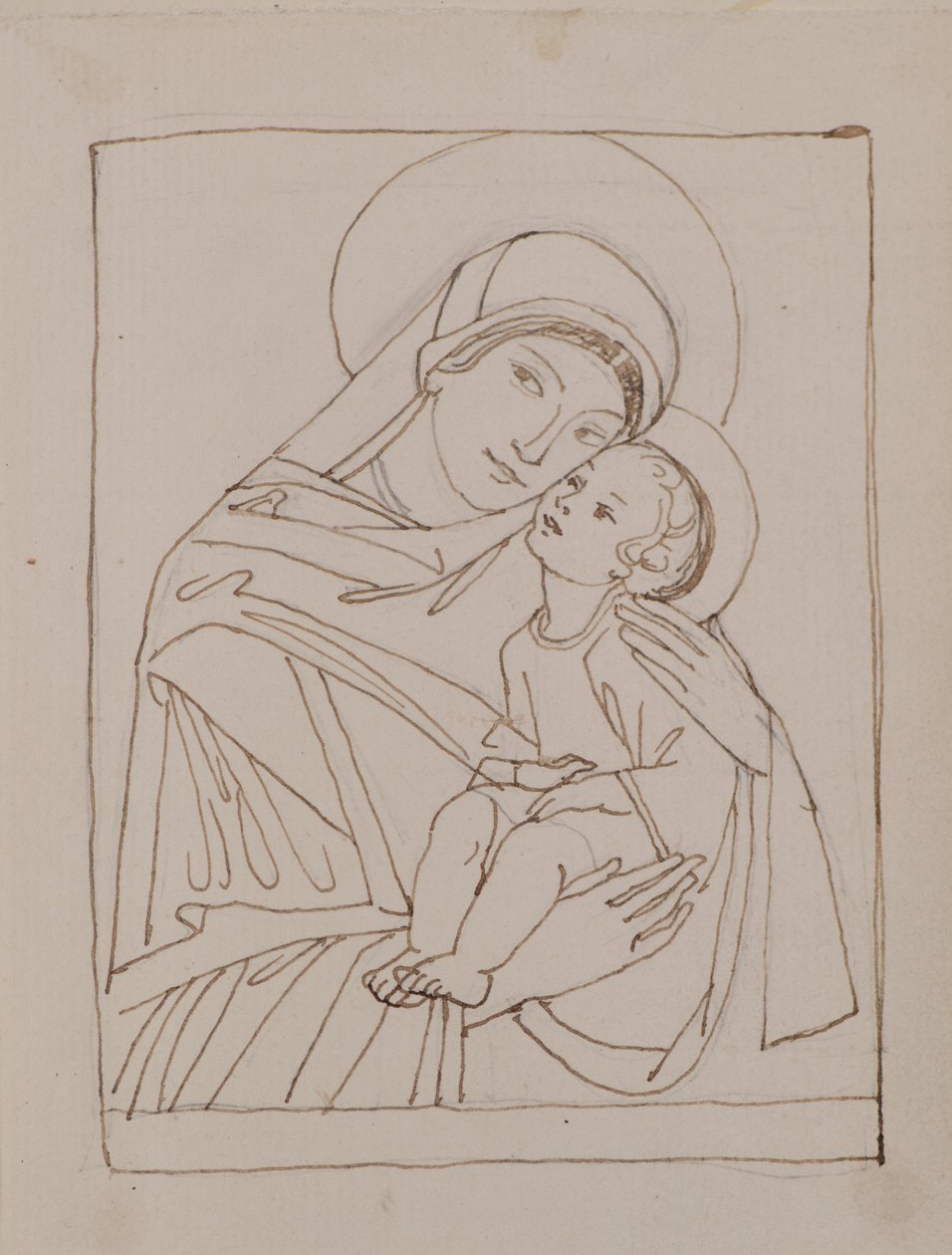 Ohne Titel [Jungfrau und Kind] von John Duncan