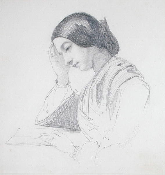 Kopf eines Mädchens von John Evan Hodgson