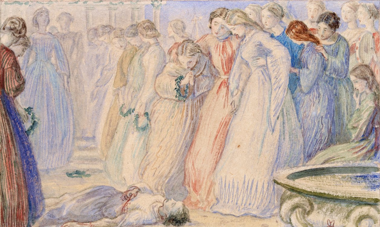 Iphis und Anaxarete, spätes 19. Jahrhundert von John Everett Millais