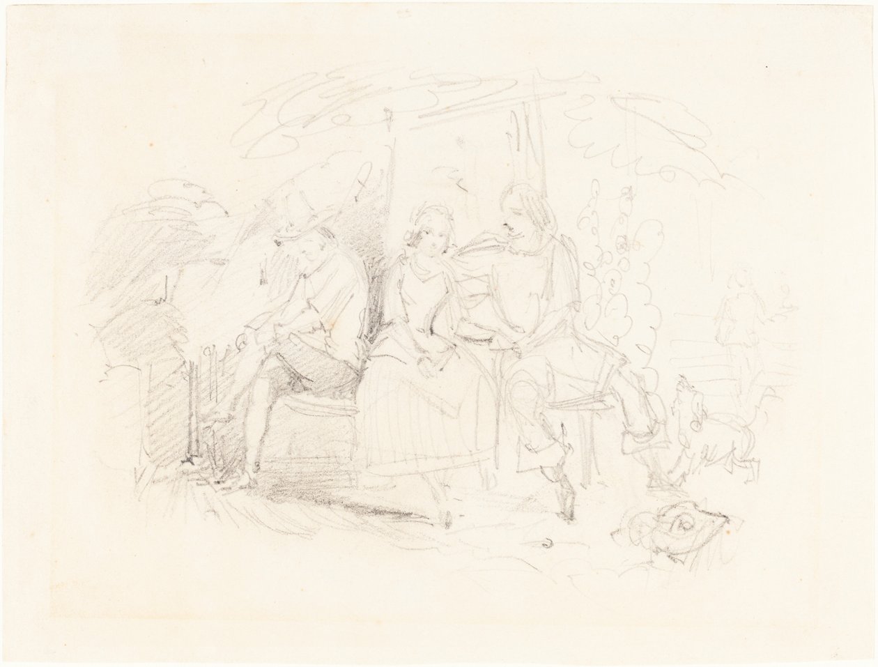 Liebende unter einem Baum von John Everett Millais
