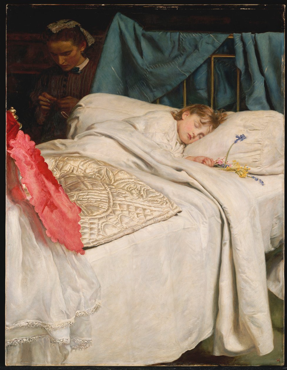 Schlafend, ca. 1865 von John Everett Millais