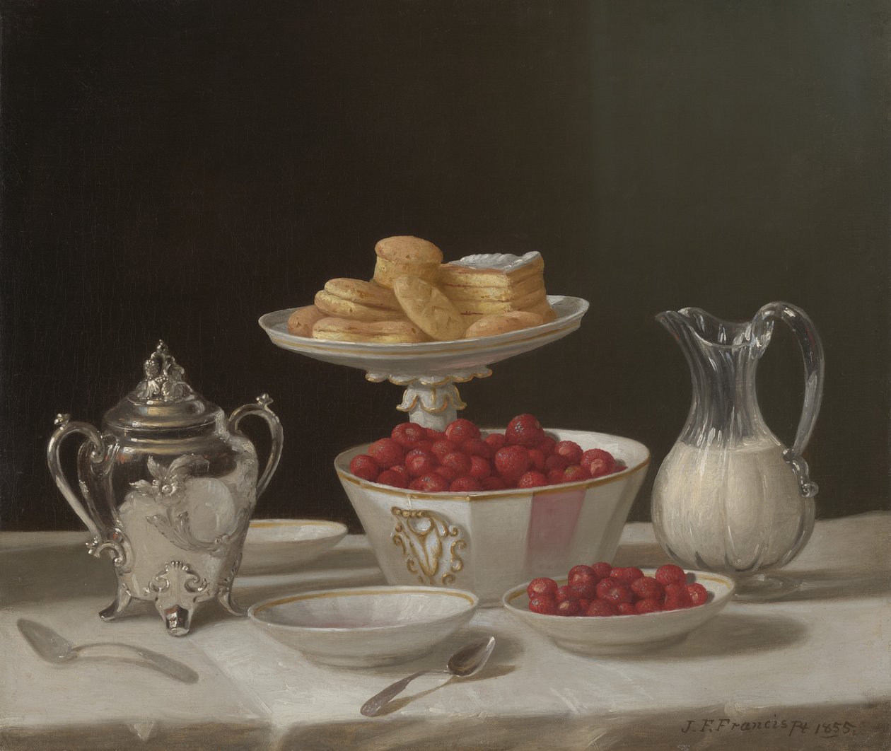 Dessert-Stillleben, 1855 von John F. Francis
