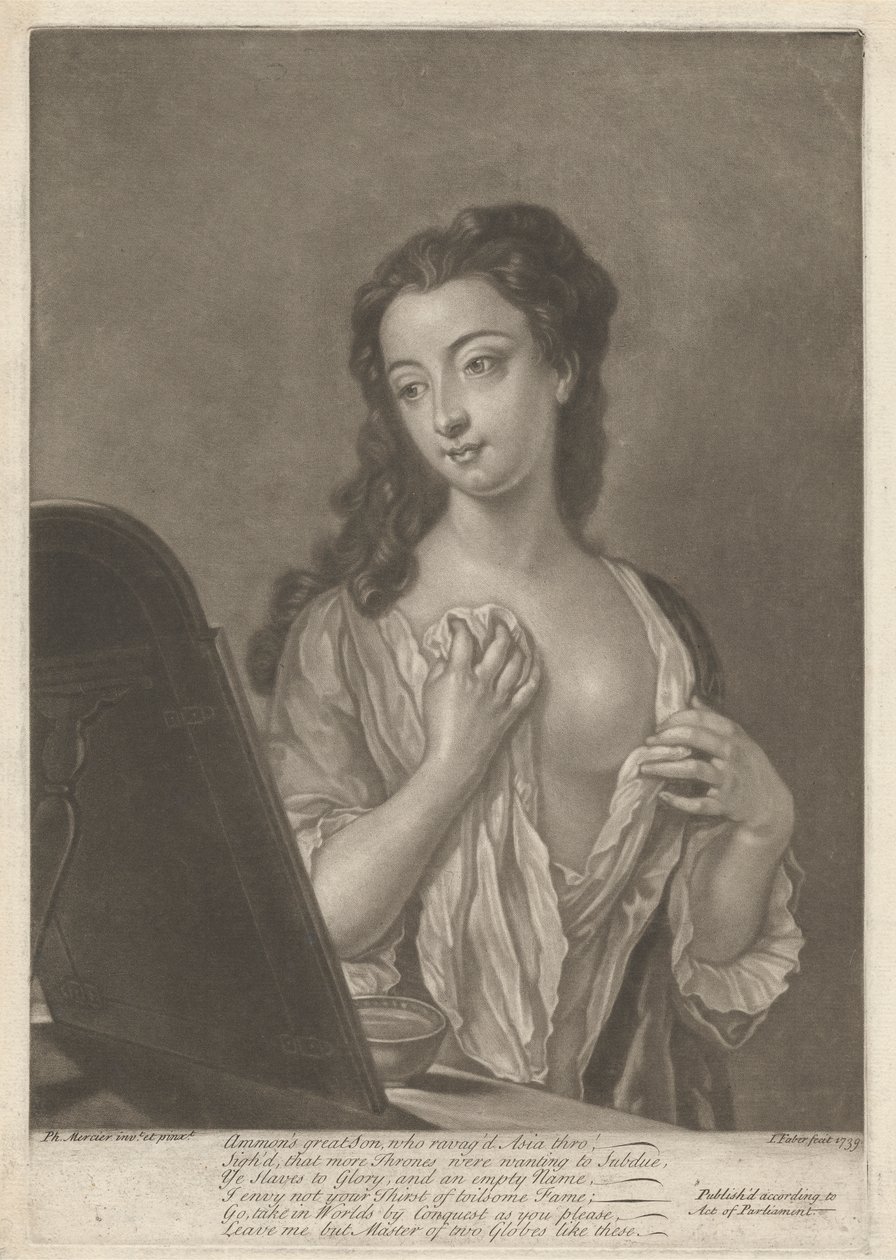 Dame mit Glas von John Faber the younger