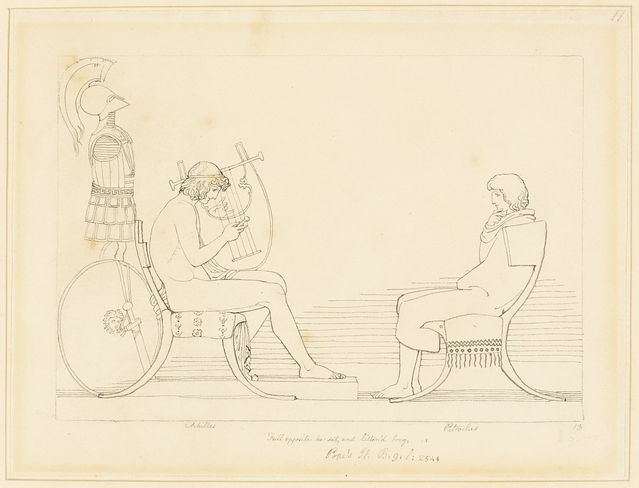 Achilles und Patroklos von John Flaxman