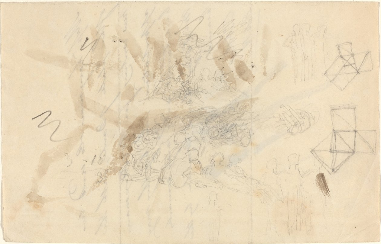 Engel steigen zu den Töchtern der Menschen herab von John Flaxman