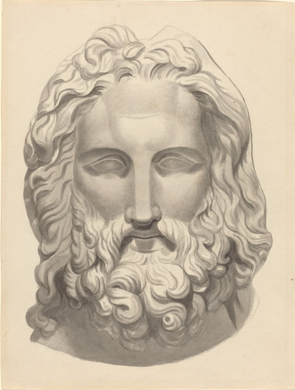 Antiker bärtiger Kopf von John Flaxman