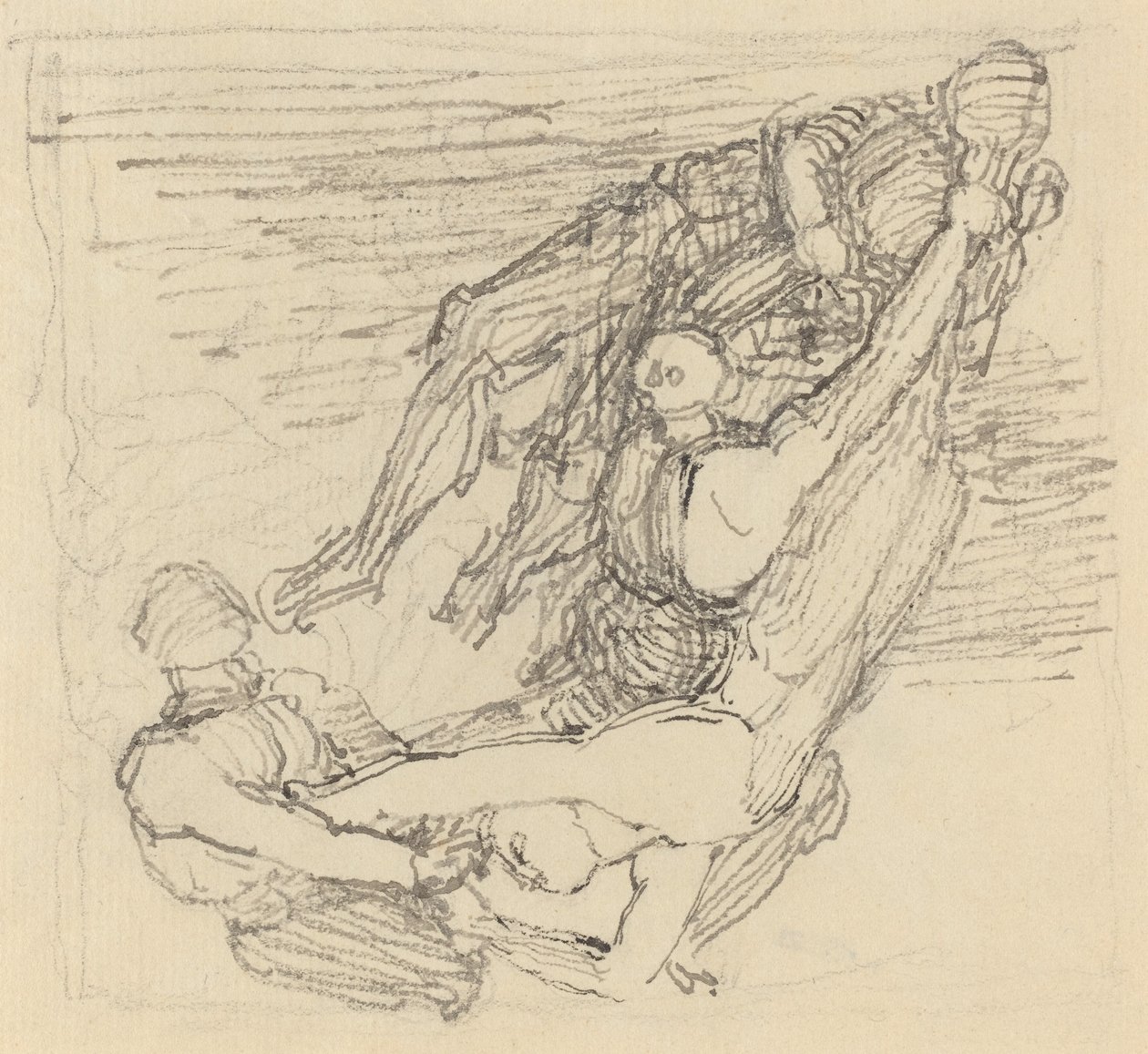 Figur, die durch die Luft transportiert wird von John Flaxman