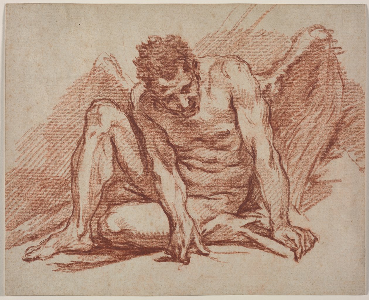 Männliche Akademie mit Flügeln von John Flaxman
