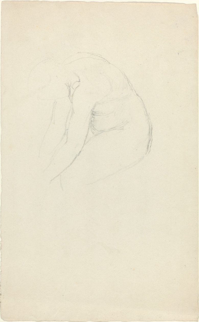 Sitzende Figur, die sich nach vorne beugt von John Flaxman