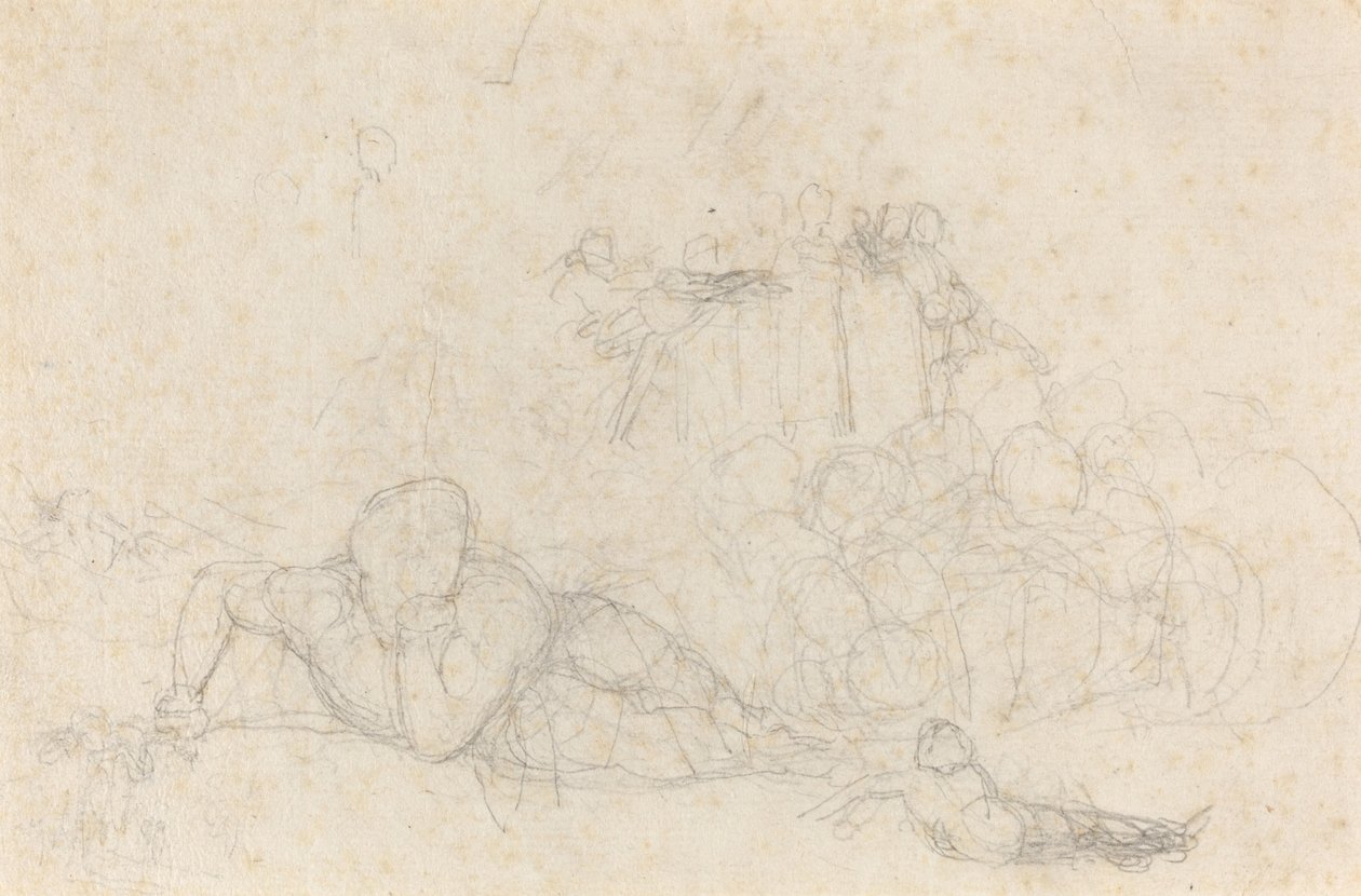 Blatt mit Studien von John Flaxman