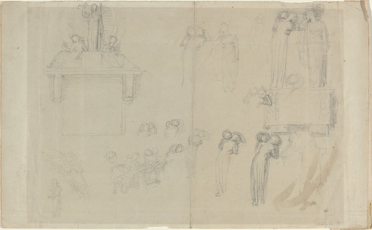 Blatt mit Studien [recto und verso] von John Flaxman