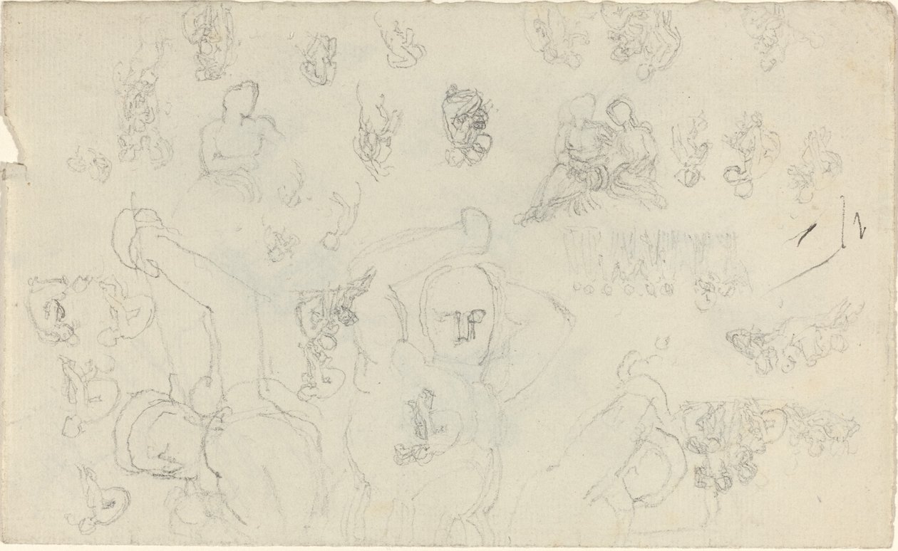 Blatt mit Studien von John Flaxman
