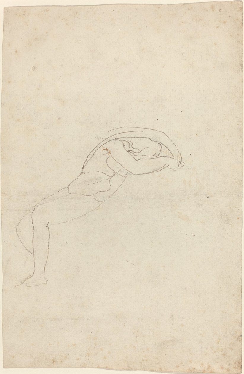 Studie einer halb liegenden Figur von John Flaxman