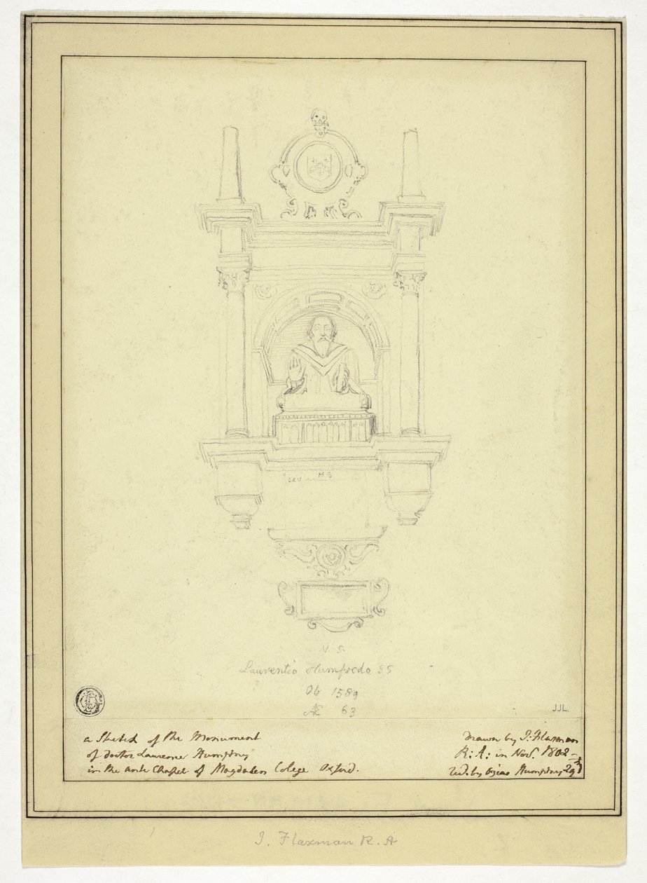 Das Denkmal von Doktor Lawrence Humphrey von John Flaxman