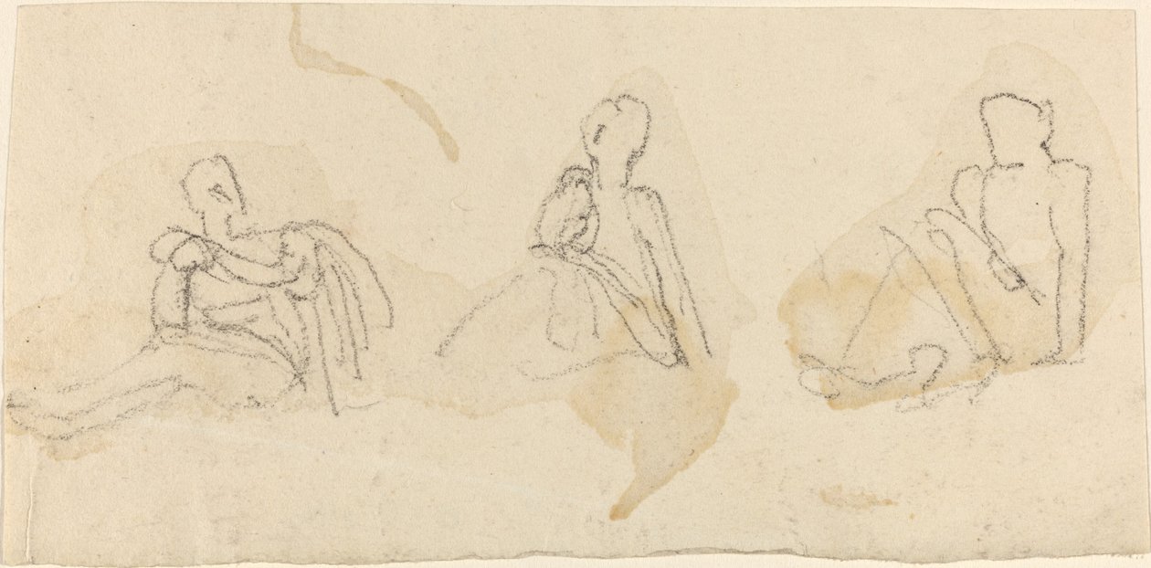 Drei sitzende Figuren von John Flaxman