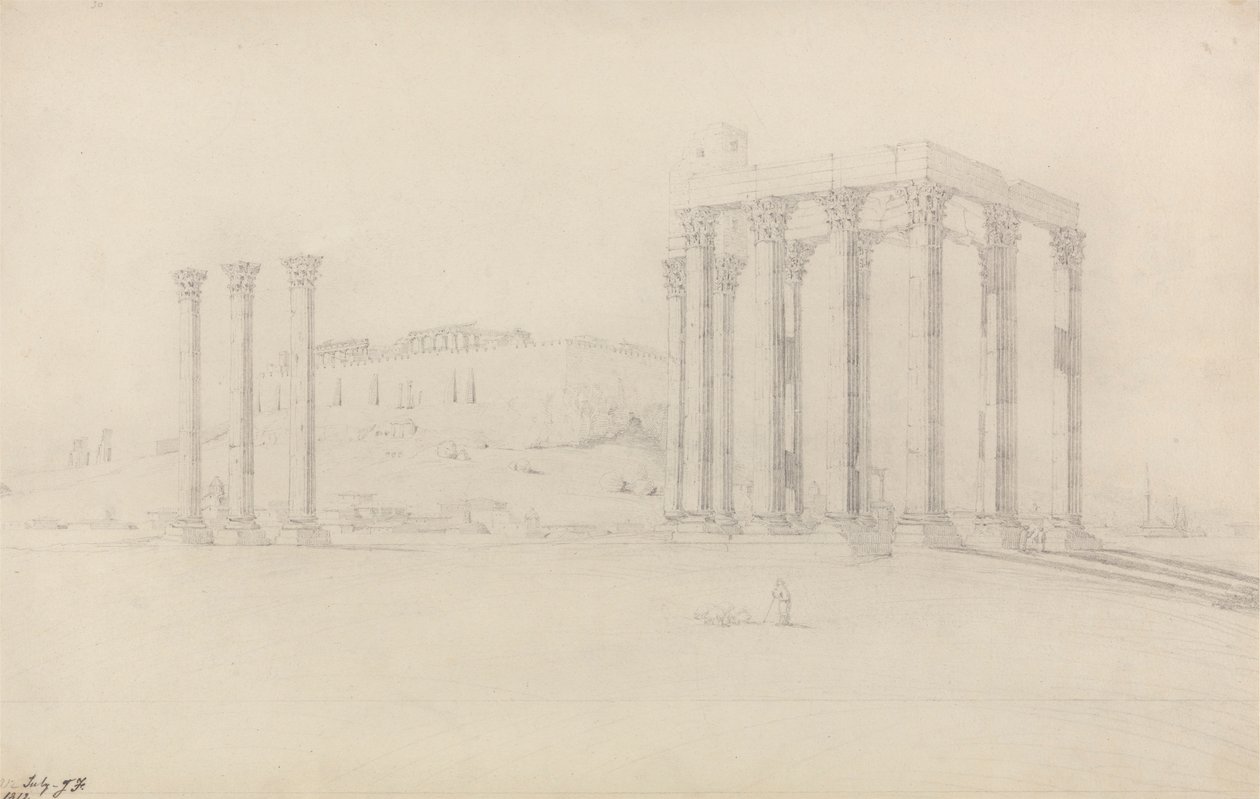 Tempel des Jupiter, Athen von John Foster