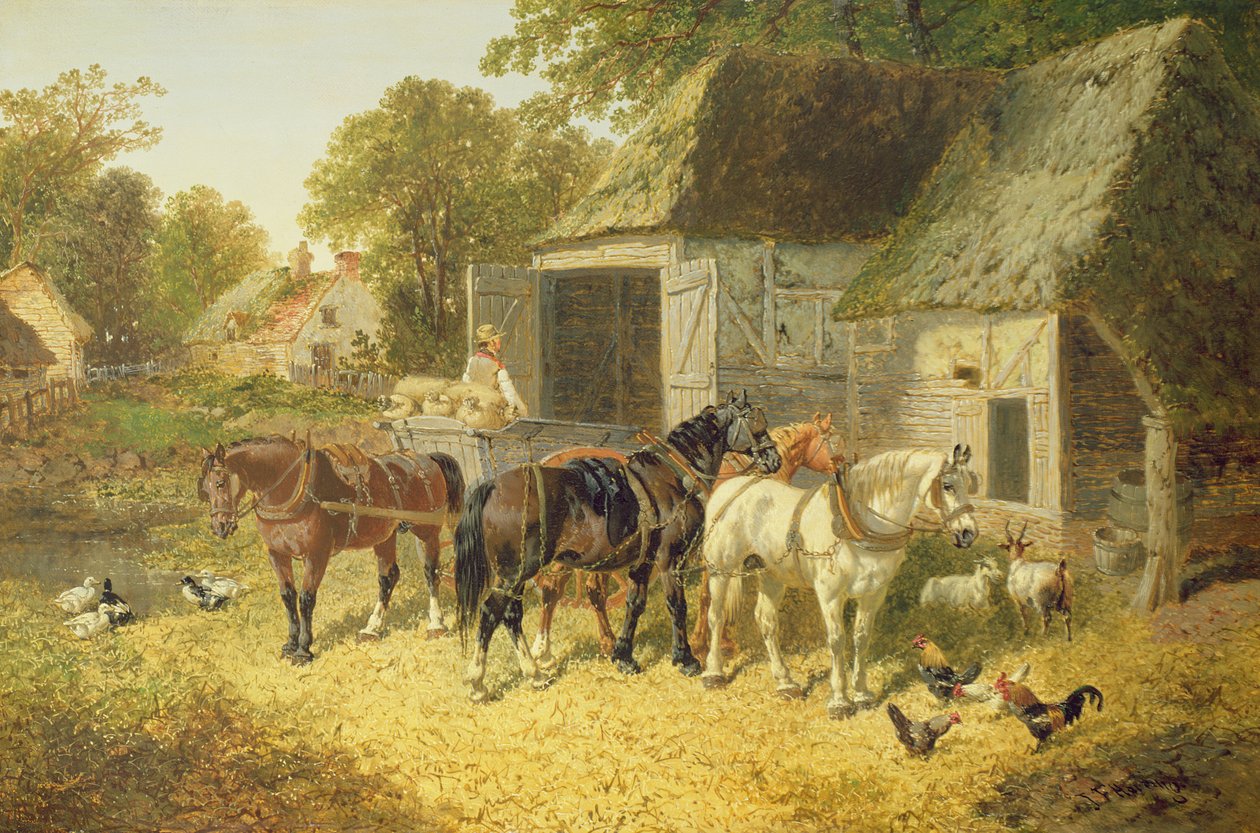 Pferde im Geschirr von John Frederick Herring Junior