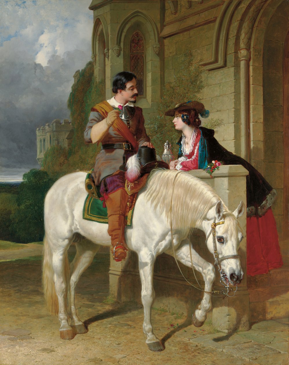 Die Rose, 1853 von John Frederick Herring Senior