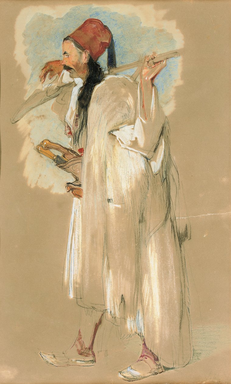 Ein Suliote-Krieger von John Frederick Lewis