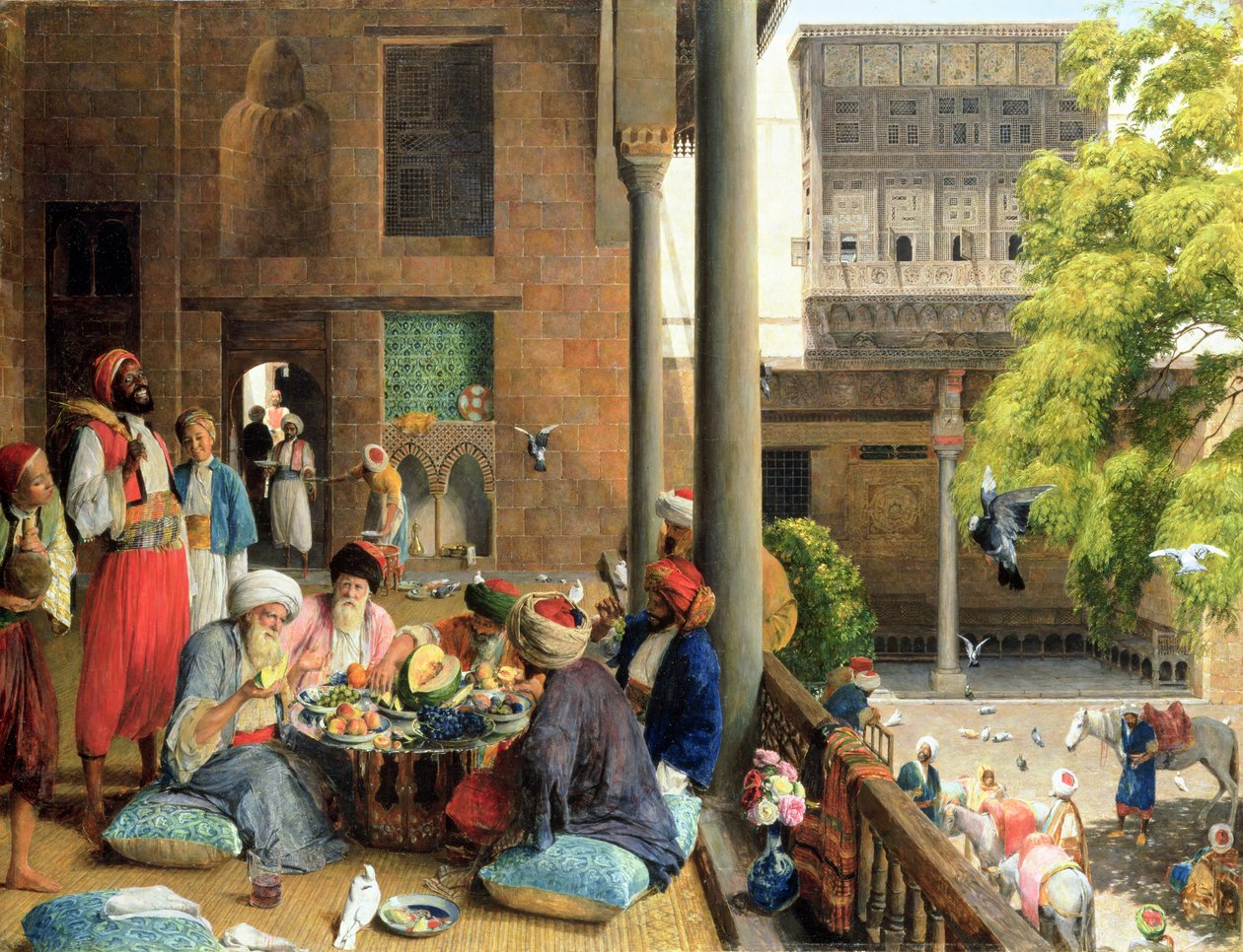 Das Mittagsmahl, Kairo von John Frederick Lewis