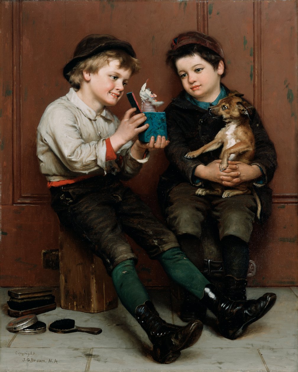 Eine Überraschungsparty, 1888 von John George Brown