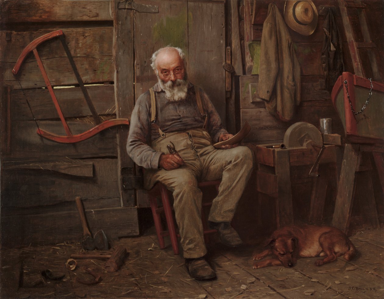 Bootsbauer von John George Brown