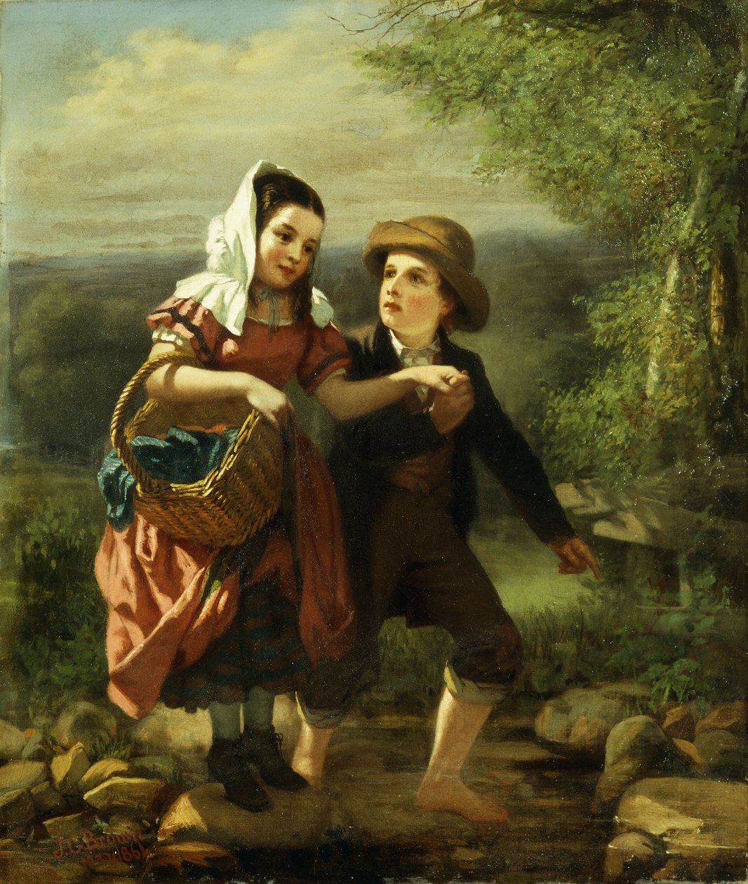 Das Picknick, 1861 von John George Brown