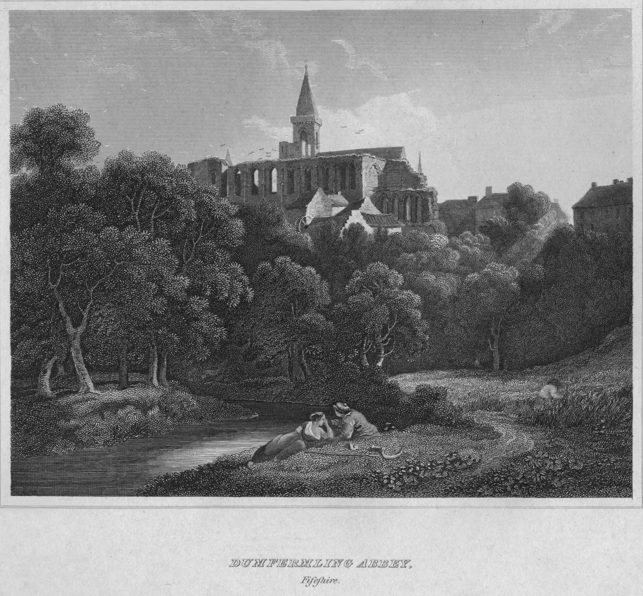 Dunfermline Abbey, Fifeshire, 1814 von John Greig