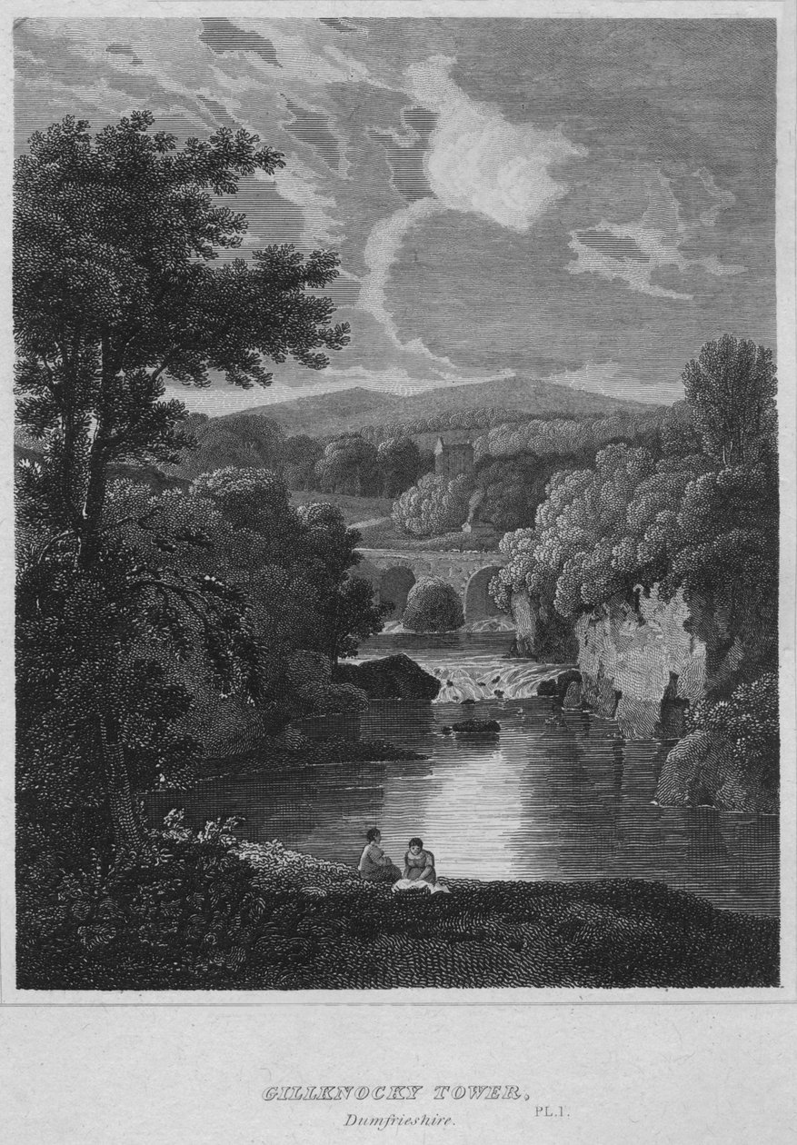 Gillknocky Tower, Dunfrieshire, 1814 von John Greig