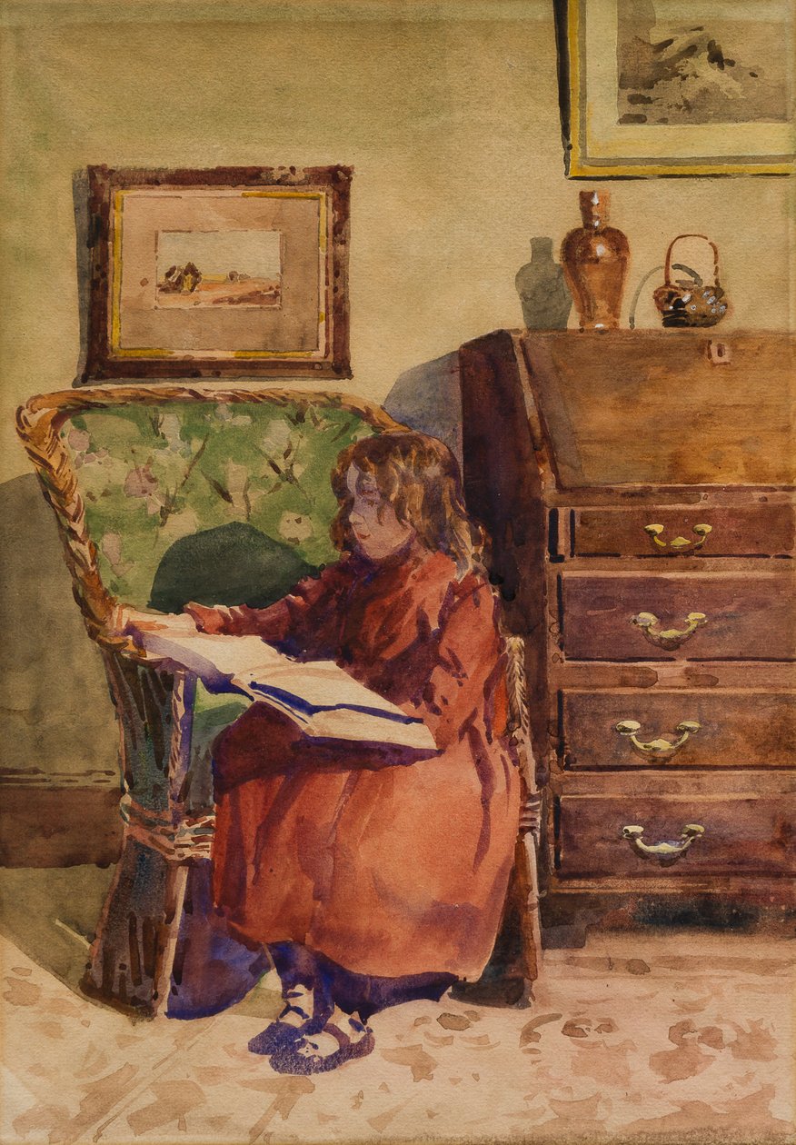 Lesendes Mädchen von John Guttridge Sykes