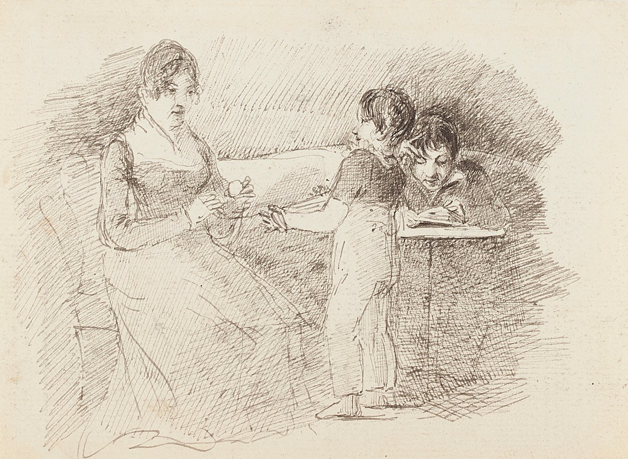Junge hält Wolle, 1843 von John Harden