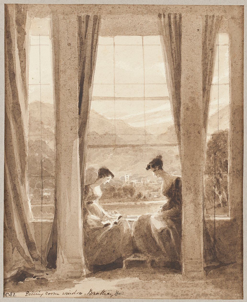 Fenster des Salons, Brathay Hall von John Harden