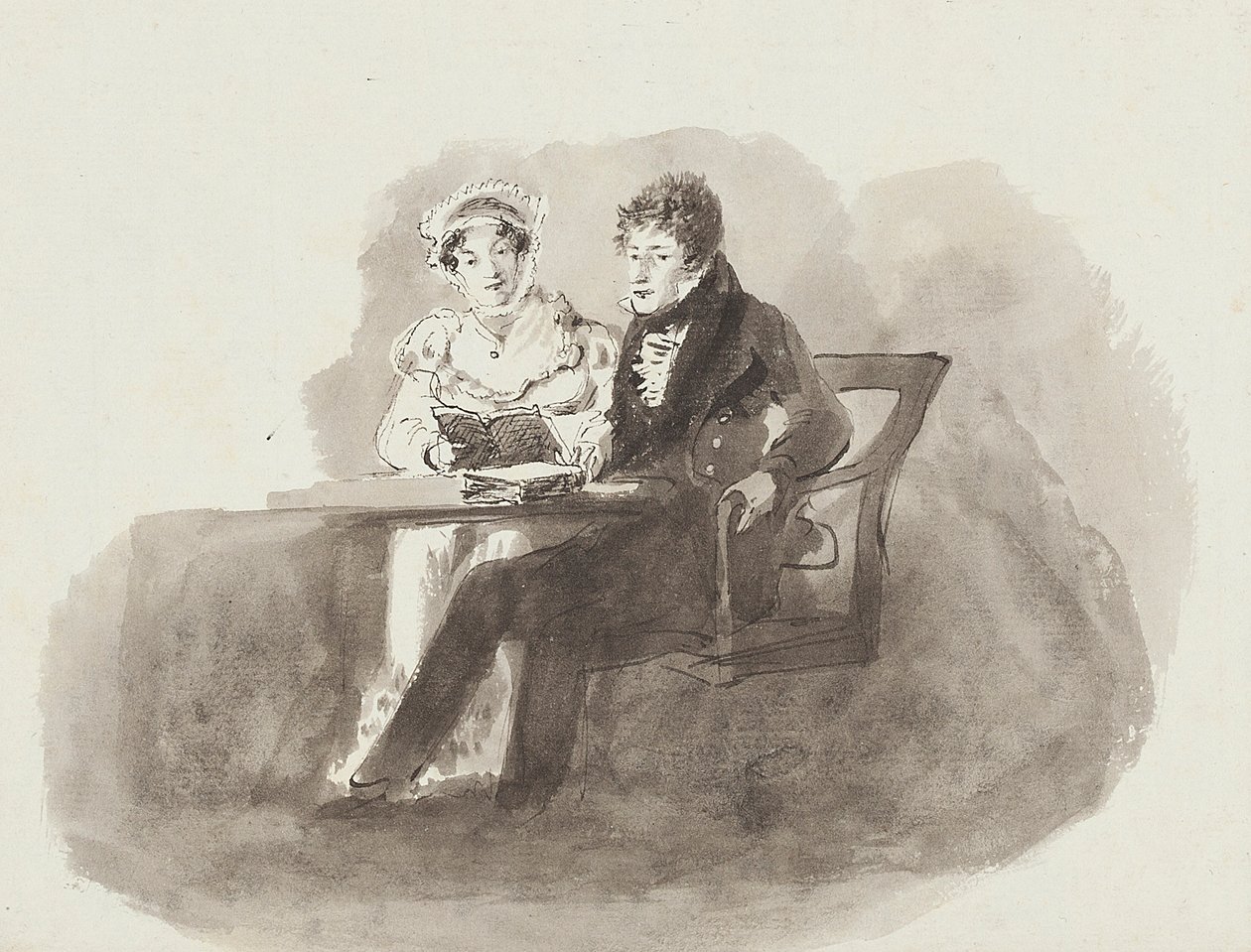Mann und Frau beim Lesen von John Harden
