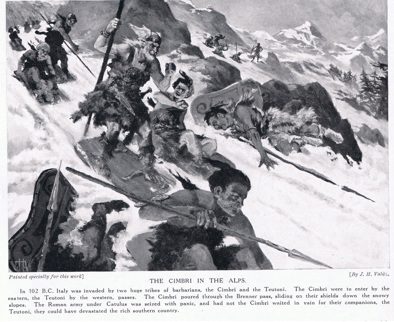 Die Kimbern in den Alpen von John Harris Valda