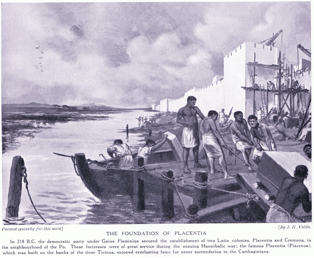 Die Gründung von Placentia 218 v. Chr. von John Harris Valda