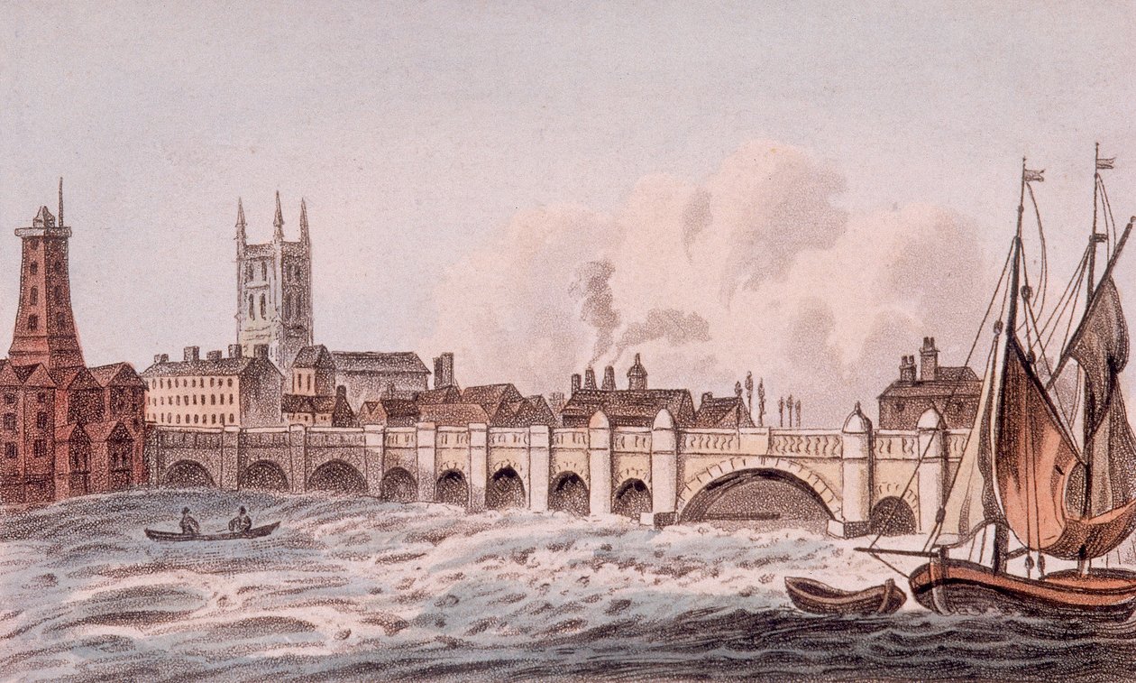 London Bridge, London, 1823 von John Hassall
