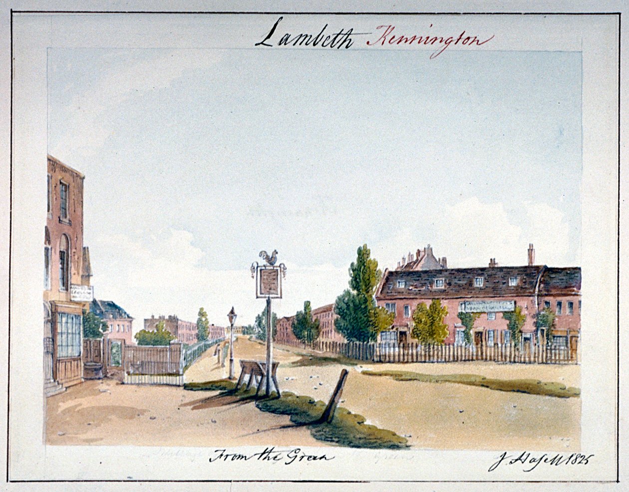 Blick auf Kennington, Lambeth, London, 1825 von John Hassell