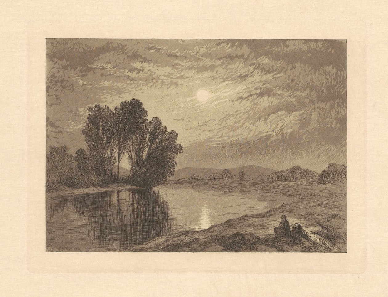 Mondschein am Androscoggin von John Henry Hill