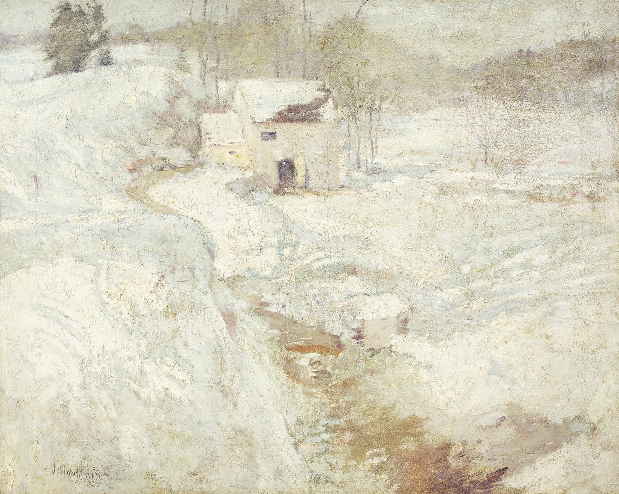 Winterlandschaft, 1890er von John Henry Twachtman