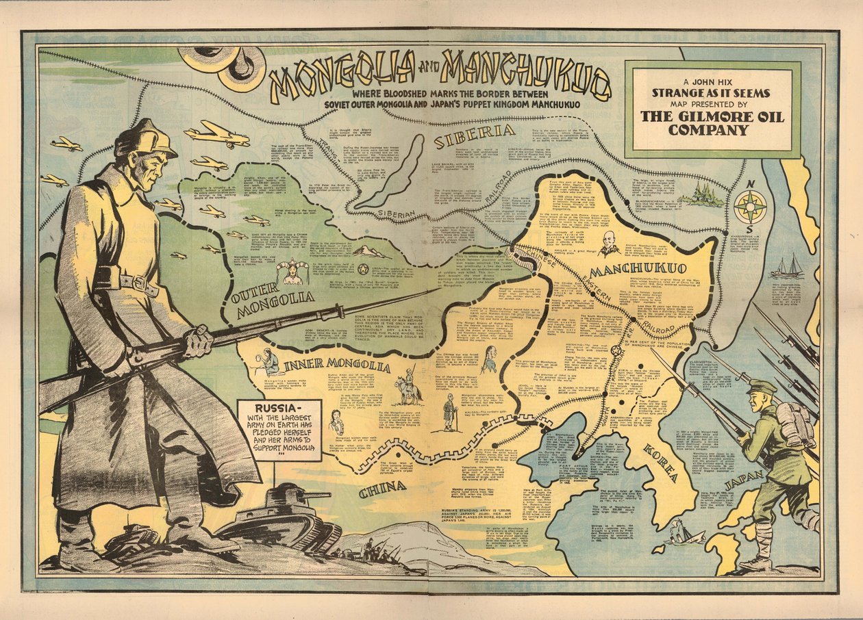 Mongolei und Mandschukuo, 1936 von John Hix