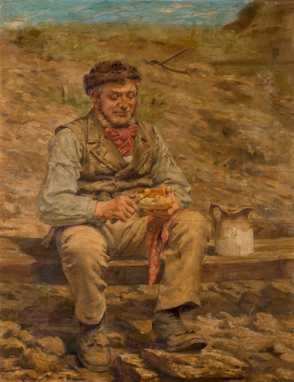 Arbeiter beim Mittagessen, 1886-87 von John Hodgson Campbell