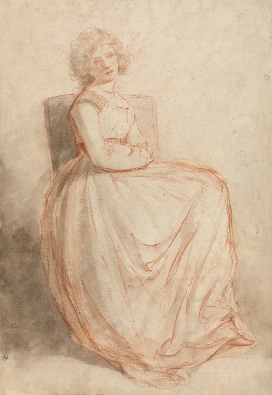 Studie einer sitzenden Frau von John Hoppner